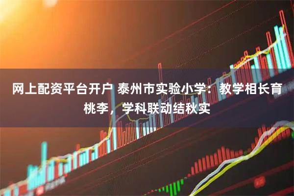 网上配资平台开户 泰州市实验小学：教学相长育桃李，学科联动结秋实